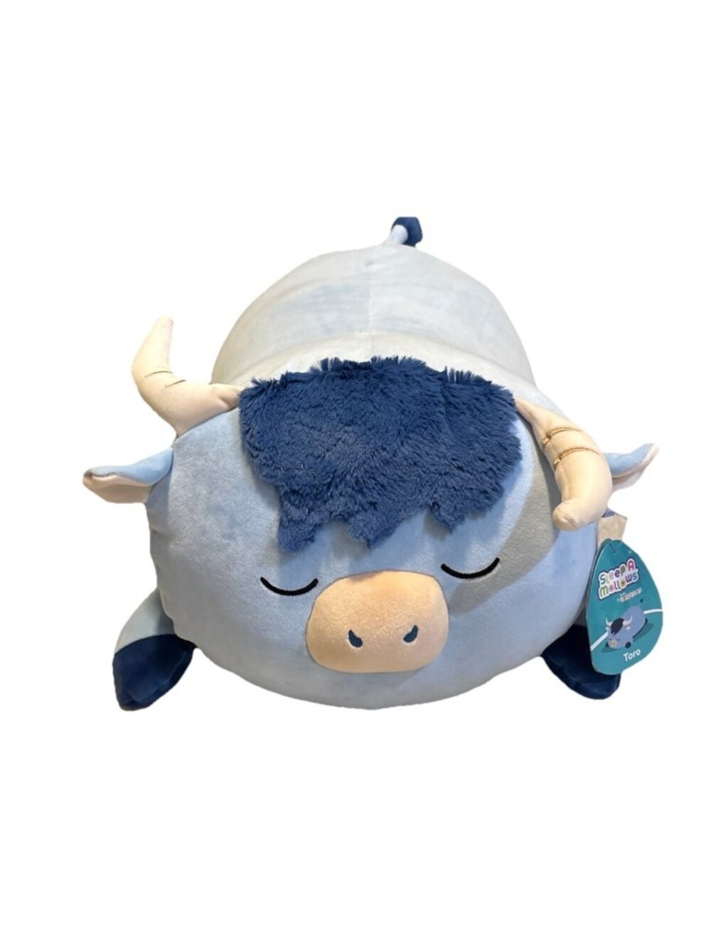 Squishmallows Sleepamallows Toro the Light Blue Highland Cow 19.5" NWT